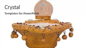  Presentation with ganesha - PPT theme enhanced with lord ganesha - close-up of an oil lamp background and a white colored foreground