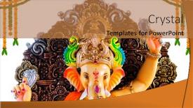  Presentation with india festival - PPT layouts featuring lord-ganesha-on-ganpati-holiday background and a coral colored foreground