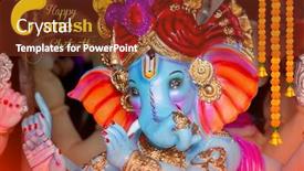  Presentation with ganesh chaturthi - Cool new theme with lord-ganpati-background-for-ganesh backdrop and a tawny brown colored foreground