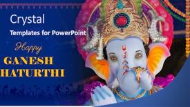  Presentation with ganesh chaturthi - PPT theme consisting of lord-ganpati-background-for-ganesh background and a navy blue colored foreground