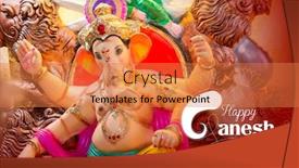  Presentation with ganesh chaturthi - Slide deck with lord-ganpati-background-for-ganesh background and a coral colored foreground