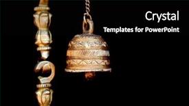  Presentation with lord ring - Audience pleasing theme consisting of lord ring - bronze hindu holy bell backdrop and a black colored foreground