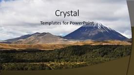  Presentation with movies - Slide set featuring lord ring - mount ngauruhoe volcano known background and a light gray colored foreground