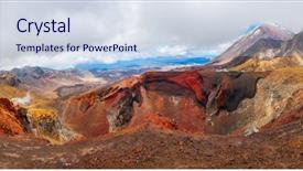  Presentation with lord ring - Slides having lord ring - panoramic photo of the red background and a sky blue colored foreground