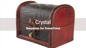  Presentation with close up wooden decking - PPT theme enhanced with lord ring - single closed wooden chest background and a tawny brown colored foreground