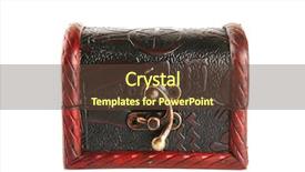  Presentation with chest - PPT layouts featuring lord ring - single closed wooden chest background and a tawny brown colored foreground