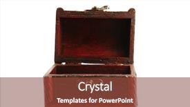  Presentation with chest - PPT theme with lord ring - single open wooden chest background and a tawny brown colored foreground