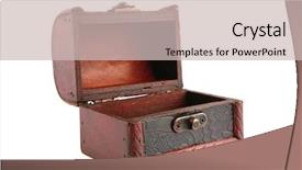  Presentation with lord ring - Audience pleasing PPT layouts consisting of lord ring - single open wooden chest backdrop and a soft green colored foreground