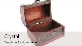  Presentation with ambulance open - Slides featuring lord ring - single open wooden chest background and a mint green colored foreground