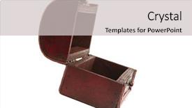  Presentation with chest - Beautiful theme featuring lord ring - single open wooden chest backdrop and a light gray colored foreground