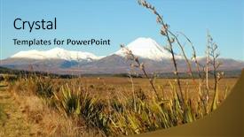  Presentation with new zealand silver fern black - Audience pleasing slide set consisting of lord ring - snow-capped peaks in new zealand backdrop and a light blue colored foreground