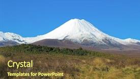  Presentation with volcano - Presentation theme enhanced with lord ring - volcano of tongariro covered background and a tawny brown colored foreground