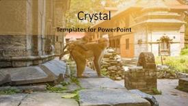  Presentation with nepal - Slides consisting of pashupatinath temple in kathmandu nepal background and a yellow colored foreground