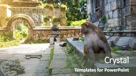  Presentation with nepal - Slide deck having pashupatinath temple in kathmandu nepal background and a gray colored foreground