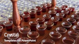  Presentation with lords supper - Theme enhanced with lords supper - communion cups filled with wine background and a tawny brown colored foreground