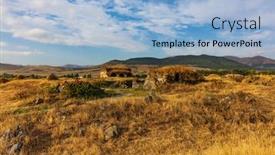  Presentation with landscape - Audience pleasing slides consisting of lori-berd-canyon-panorama-landscape backdrop and a light blue colored foreground