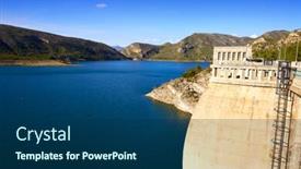  Presentation with swamp - PPT theme with loriguilla-pantano-swamp-reservoir background and a ocean colored foreground