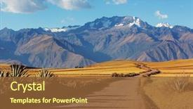  Presentation with america - Amazing PPT theme having los andes peru south america backdrop and a tawny brown colored foreground