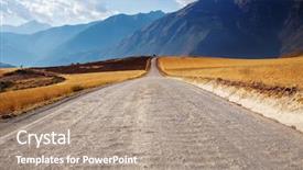  Presentation with america - PPT theme featuring los andes peru south america background and a coral colored foreground