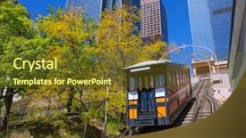  Presentation with angels - Amazing presentation design having los angeles angels flight funicular backdrop and a tawny brown colored foreground