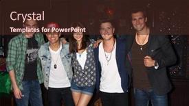  Presentation with announcement - Colorful PPT theme enhanced with los-angeles-apr-1-kendall backdrop and a wine colored foreground