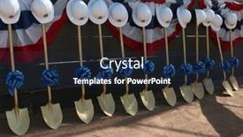  Presentation with groundbreaking - Colorful presentation design enhanced with los-angeles-apr-2-groundbreaking backdrop and a navy blue colored foreground