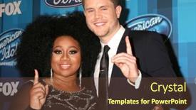  Presentation with theater - Slides with los-angeles-apr-7-la background and a tawny brown colored foreground