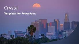  Presentation with downtown los angeles - Slide deck having los-angeles-april-21-2016 background and a coral colored foreground