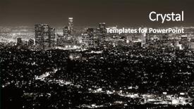  Presentation with downtown los angeles - PPT theme with view of a summer day in the italian rural landscape background and a yellow colored foreground