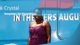  Presentation with movie theater - Slide set enhanced with los-angeles-aug-10-leslie background and a teal colored foreground