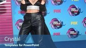  Presentation with awards - Slide deck having los-angeles-aug-13-bella background and a ocean colored foreground