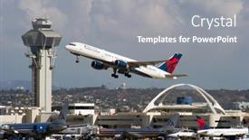  Presentation with airlines - Cool new PPT theme with los-angeles-ca-october-23 backdrop and a gray colored foreground
