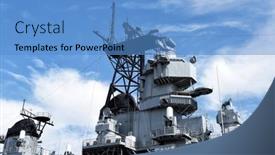  Presentation with battleship - Audience pleasing slide deck consisting of los-angeles-california-06-mar backdrop and a teal colored foreground