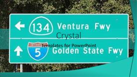  Presentation with directional - Slide deck with los-angeles-california-5-golden background and a cyan colored foreground