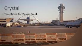  Presentation with runway - Theme having los-angeles-california-april-14 background and a light blue colored foreground