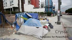  Presentation with homeless people - Amazing PPT layouts having los-angeles-california-august-17 backdrop and a light gray colored foreground