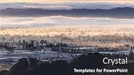  Presentation with los angeles - Audience pleasing PPT theme consisting of los-angeles-california-clearing-morning backdrop and a tawny brown colored foreground