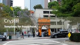  Presentation with downtown los angels - 