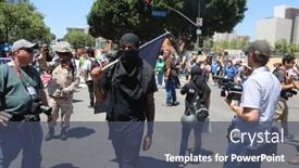  Presentation with trump - Amazing presentation design having los-angeles-california-may-1 backdrop and a ocean colored foreground