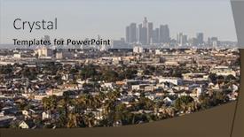  Presentation with heights - Presentation design consisting of los-angeles-california-nov-24 background and a light gray colored foreground