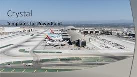  Presentation with terminal - Presentation theme enhanced with los-angeles-california-september-11 background and a light blue colored foreground