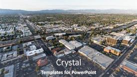  Presentation with freeway - Audience pleasing theme consisting of los-angeles-california-usa-april backdrop and a dark gray colored foreground