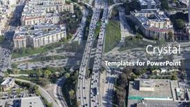  Presentation with freeway - Audience pleasing PPT theme consisting of los-angeles-california-usa-april backdrop and a gray colored foreground