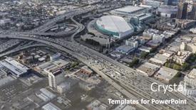  Presentation with downtown los angeles - Colorful presentation enhanced with los-angeles-california-usa-april backdrop and a gray colored foreground