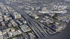  Presentation with interstate freeway - Colorful PPT layouts enhanced with los-angeles-california-usa-april backdrop and a gray colored foreground