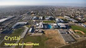  Presentation with southwest - PPT theme enhanced with los-angeles-california-usa-august background and a  colored foreground