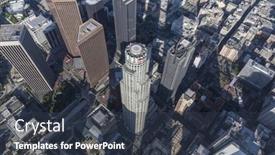  Presentation with towers - Colorful slide set enhanced with los-angeles-california-usa-august backdrop and a tawny brown colored foreground