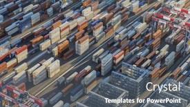  Presentation with docks - Beautiful slide deck featuring los-angeles-california-usa-august backdrop and a dark gray colored foreground