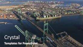  Presentation with terminal - Beautiful presentation featuring los-angeles-california-usa-august backdrop and a wine colored foreground