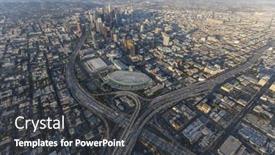  Presentation with freeway - Colorful PPT theme enhanced with los-angeles-california-usa-august backdrop and a dark gray colored foreground